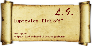 Luptovics Ildikó névjegykártya