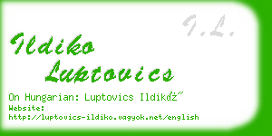 ildiko luptovics business card